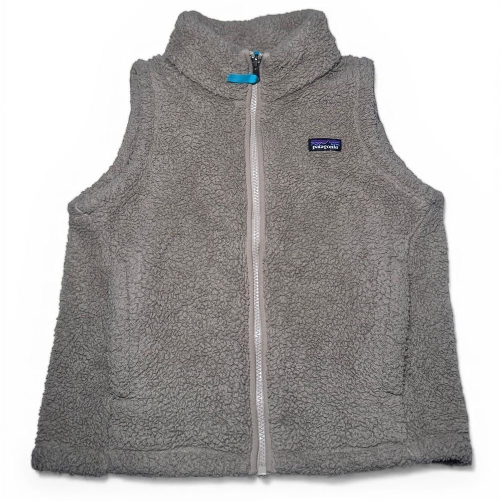 Girls Patagonia Fleece Tan Vest Size M 10 - Picture 1 of 6